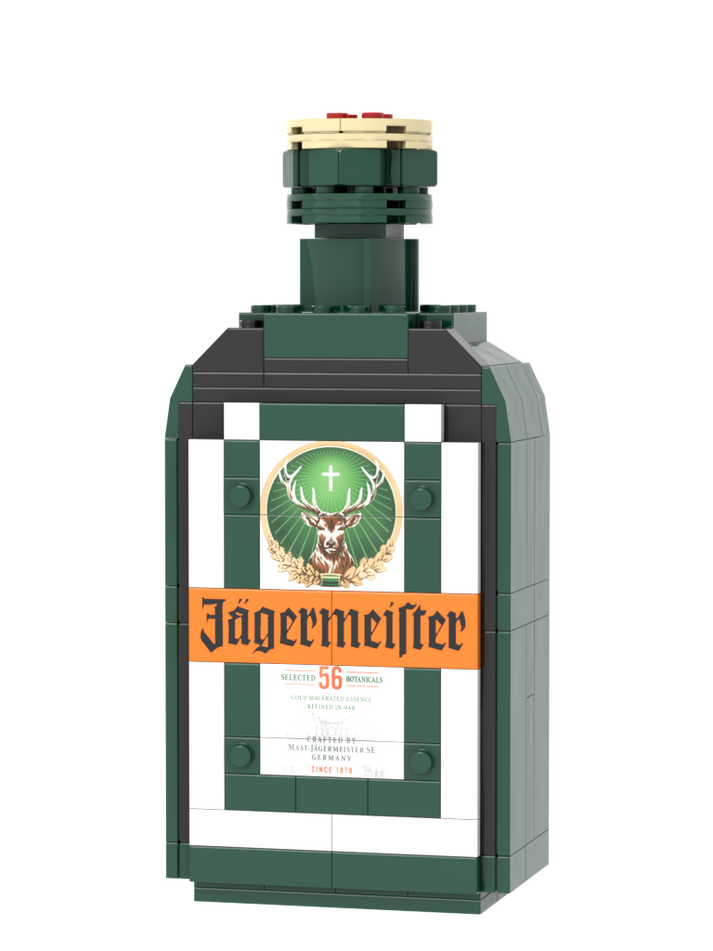 Jägermeister LEGO Tarzı Koleksiyon Şişesi – Efsanevi Bitkisel Ruhun Blok Hali